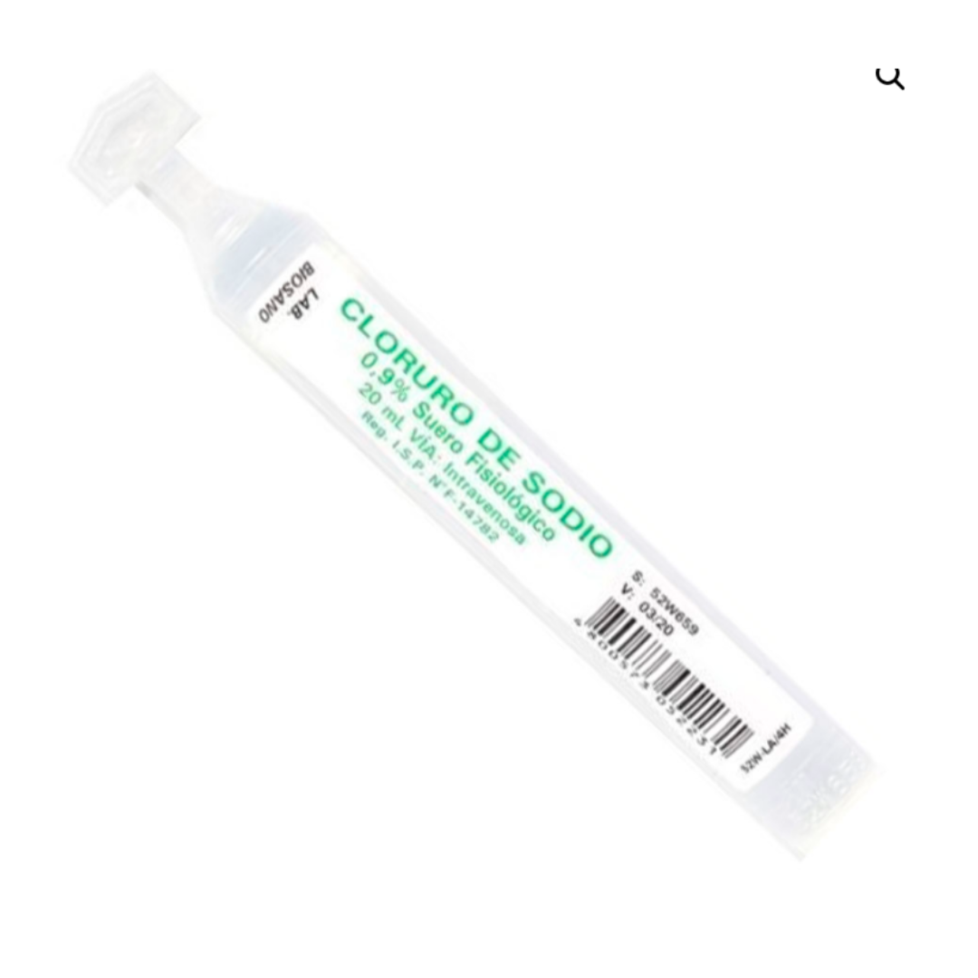 Suero fisiológico 0,9% 20 ml - Caja de 100 unds - Simmedical