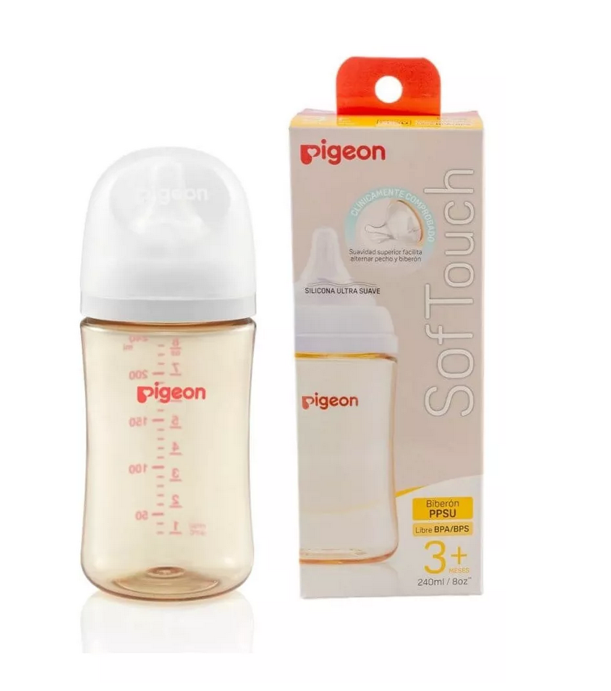 Wide mouth plastic bottle 240ml PPSU - Pigeon