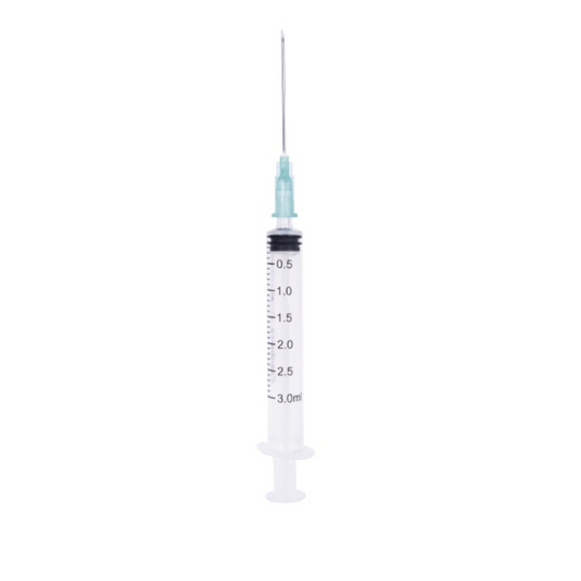 3cc disposable luer lock syringe 23 x 1 C/A UNIT