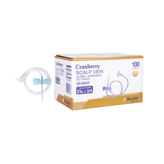 Scalp Vein or sterile butterfly box X 100 und Cranberry