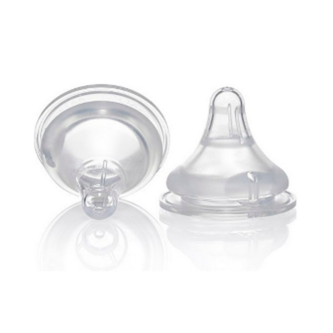 Wide mouth bottle pacifier/teat plus x 2 - Pigeon