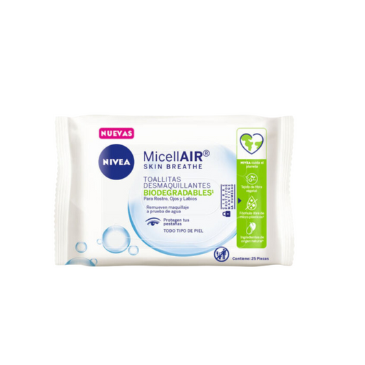 Nivea makeup remover wipes for all skin types 25 units